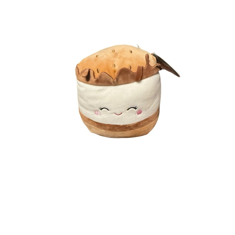 New Squishmallow 8" Carmelita S'mores Smore Dessert Food Plush Authentic Gift